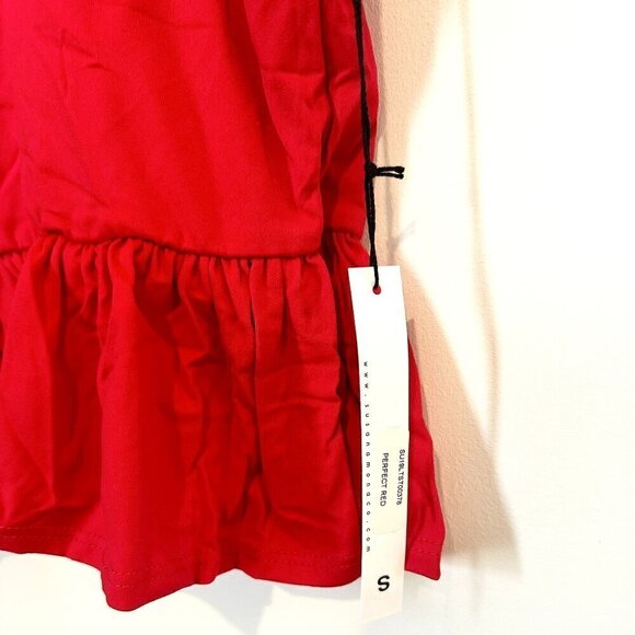 NWT REVOLVE Susana Monaco Red Short Sleeve Top - Size Small - Picture 4 of 7